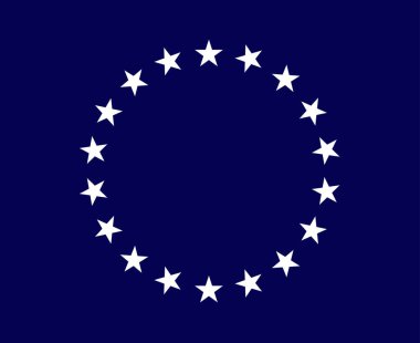 Yıldız desenli dairesel sarmal mavi süs deseni soyut tasarım vektörü çizimi