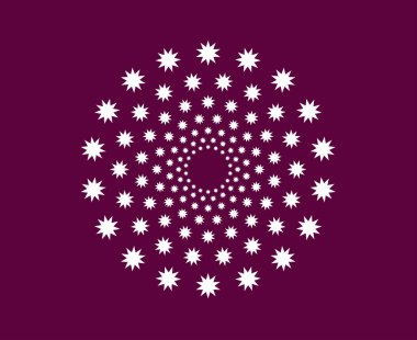 Yıldız Desenli Spiral Doku Mor Soyut Tasarım Vektörü Çizimi