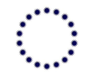 Yıldız Deseni Spiral Mavi Renk Soyut Tasarım Vektörü ResimleriComment