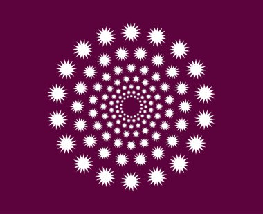 Dairesel Düzenleme Spiral Mor Soyut Tasarım Vektörü İllüstrasyonu