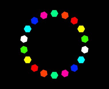 Spiral Geometrik Desen Dairesel Çok Renkli Soyut Tasarım Vektörü İllüstrasyonu