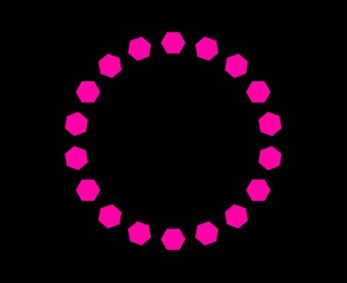 Spiral Geometrik desen Dairesel Pembe Renk Soyut Tasarım Vektörü İllüstrasyonu