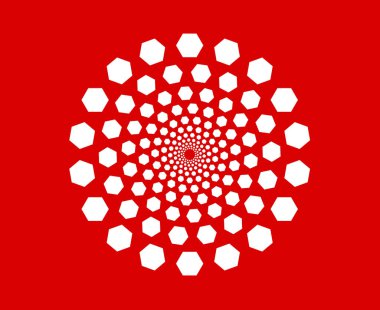 Spiral Geometrik Şablon Kırmızı Soyut Tasarım Vektör Resimleri