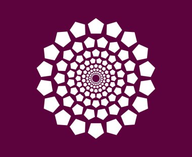 Soyut Geometrik Dairesel Desen Spiral Mor Tasarım Vektörü İllüstrasyonu