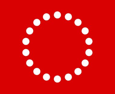 Noktalar Dairesel Sarmal Şablon Kırmızı Soyut Tasarım Vektör Çizimi