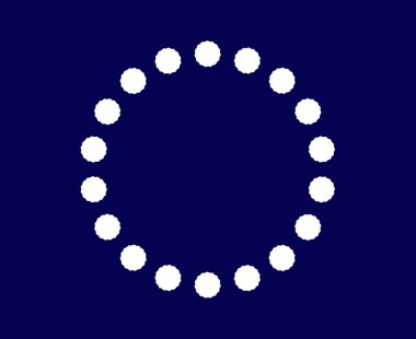 Noktalar Dairesel Sarmal Desen Mavi Soyut Tasarım Vektör Resimleri