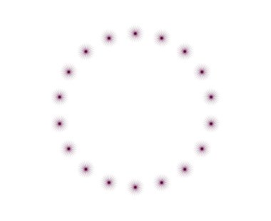 Dairesel Spiral Çiçek Şablonu Mor Renk Soyut Tasarım Vektörü İllüstrasyonu