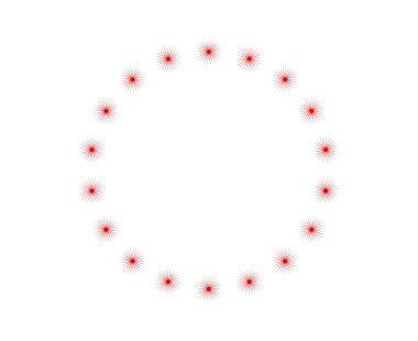 Dairesel Spiral Çiçek Deseni Kırmızı Renk Soyut Tasarım Vektörü İllüstrasyonu