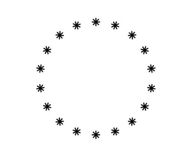 Kar Taneleri Dairesel Düzenleme Sarmal Desen Siyah Renk Soyut Tasarım Vektörü Resimleri