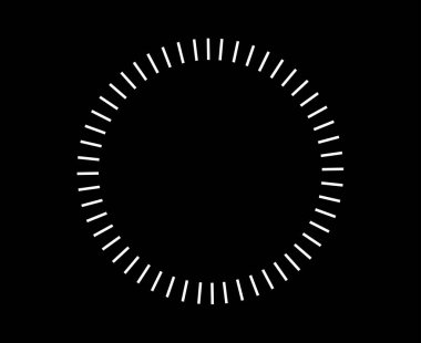 Dairesel Sarmal Çizgiler Şablon Siyah ve Beyaz Renkli Soyut Tasarım Vektörü İllüstrasyonu