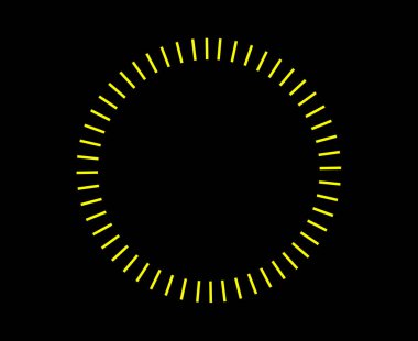 Spiral Dairesel Radyal Çizgiler Kalıplar Sarı Renk Soyut Tasarım Vektörü İllüstrasyonu