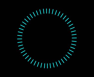 Spiral Dairesel Radikal Çizgiler Desen Cyan Renk Soyut Tasarım Vektörü İllüstrasyonu