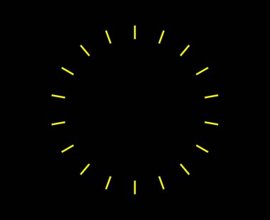 Radikal Dairesel Çizgiler Spiral Desen Sarı Renk Soyut Tasarım Vektörü İllüstrasyonu