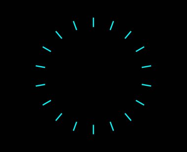 Radikal Dairesel Çizgiler Spiral Desen Cyan Renk Soyut Tasarım Vektörü İllüstrasyonu