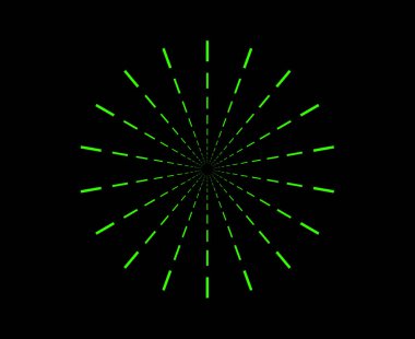 Radikal Radyasyon Çizgileri Spiral Desen Yeşil Renk Soyut Tasarım Vektörü İllüstrasyonu