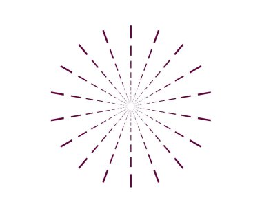 Radikal Radyasyon Çizgileri Mor Mor Renk Soyut Tasarım Vektörü İllüstrasyonu