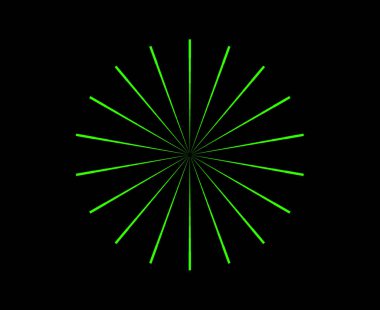 Radikal Radyasyon Birleşen Çizgiler Spiral Desen Yeşil Renk Soyut Tasarım Vektörü Resimlemesi