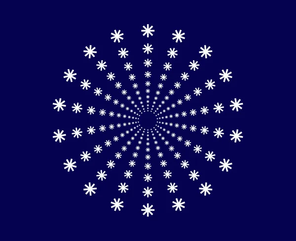 Çiçekli Mandala Döner Dairesel Modeli Mavi Soyut Tasarım Vektörü İllüstrasyonu