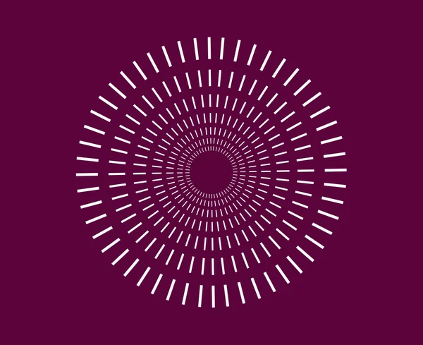 Spiral Radikal Dairesel Çizgiler Mor Soyut Tasarım Vektörü İllüstrasyonu