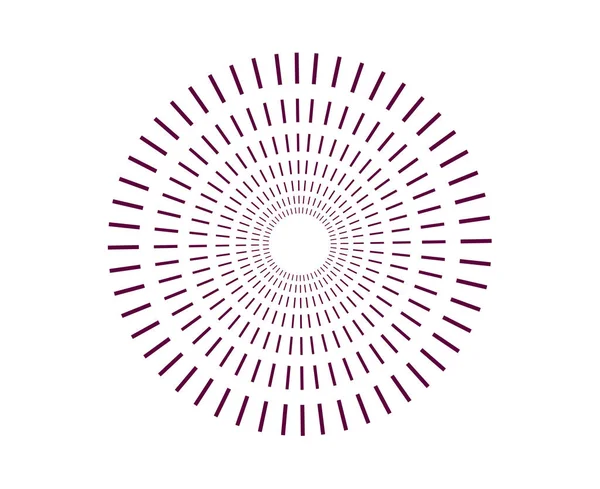 Spiral Radikal Dairesel Çizgiler Mor Renk Soyut Tasarım Vektörü İllüstrasyonu