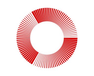 Dairesel Sarmal Döndürme Şablonu Kırmızı Renk Soyut Tasarım Vektörü İllüstrasyonu