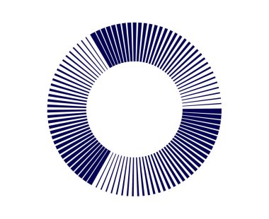 Circular Spiral Rotation Pattern Blue Color Abstract Design Vector Illustration