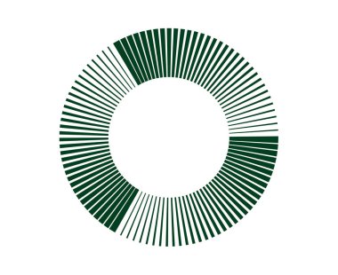 Dairesel Döndürme Deseni Yeşil Renk Soyut Tasarım Vektörü İllüstrasyonu