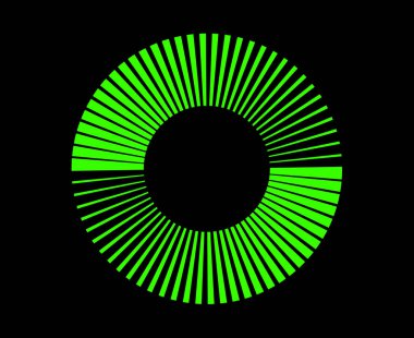 Spiral Dairesel Döndürme Şablonu Yeşil Renk Soyut Tasarım Vektörü İllüstrasyonu
