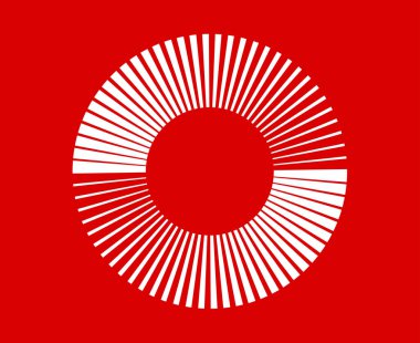 Spiral Dairesel Dönüşüm Şablonu Kırmızı Soyut Tasarım Vektör Çizimi