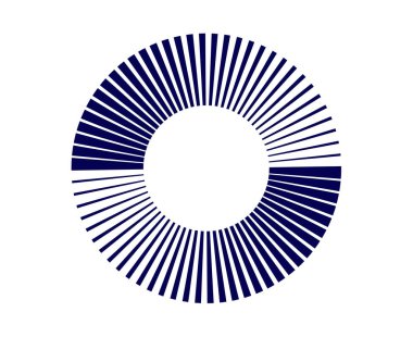 Spiral Circular Rotation Pattern Blue Color Abstract Design Vector Illustration