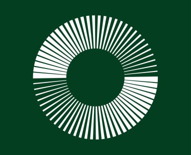 Spiral Dairesel Dönüşüm Şablonu Yeşil Soyut Tasarım Vektör Resimleri