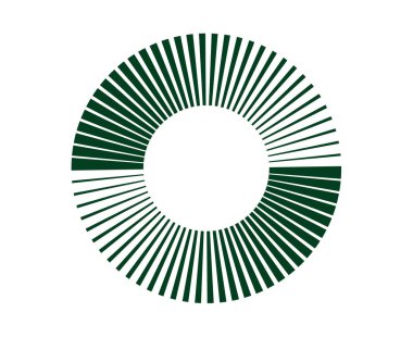 Spiral Dairesel Döndürme Şablonu Yeşil Renk Soyut Tasarım Vektörü İllüstrasyonu