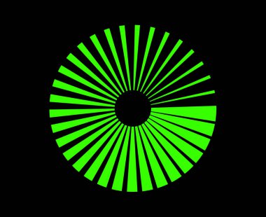 Spiral Dairesel Halat Döndürme Şablonu Yeşil Renk Soyut Tasarım Vektörü İllüstrasyonu