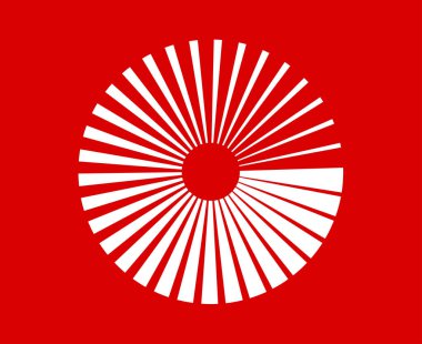 Spiral Dairesel İp Döndürme Şablonu Kırmızı Soyut Tasarım Vektör İllüstrasyonu