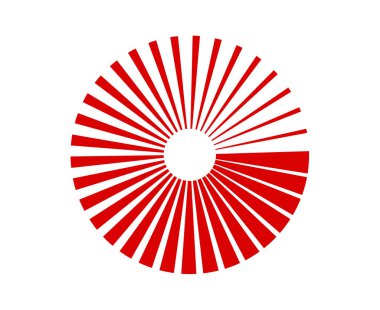 Spiral Dairesel Halat Döndürme Şablonu Kırmızı Renk Soyut Tasarım Vektörü İllüstrasyonu