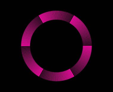 Spiral Circular Rope Rotation Radial Pattern Pink Color Abstract Design Vector Illustration