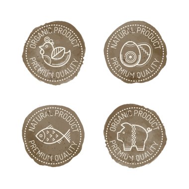 Etnik Stil Yuvarlak Rozetler