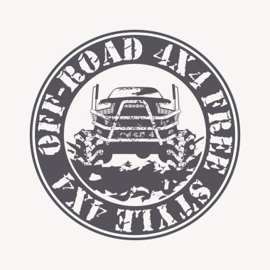 Off-Road araç vektör Amblemler, etiket ve logolar