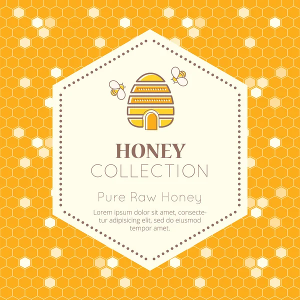 Vektor-Verpackungsdesign - natürliche Honigsammlung — Stockvektor