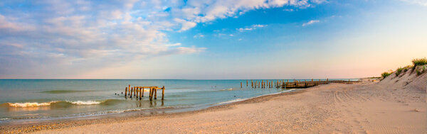 Panorama of Black Sea coastline