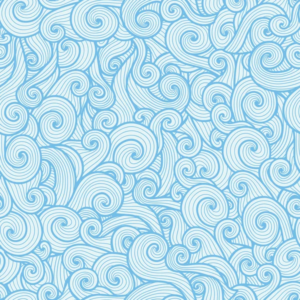 Seamless blue curly pattern — Stock Vector