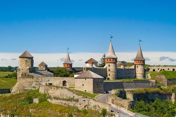 Castelo de Kamianets-Podilskyi, século XIV, Ucrânia — Fotografia de Stock