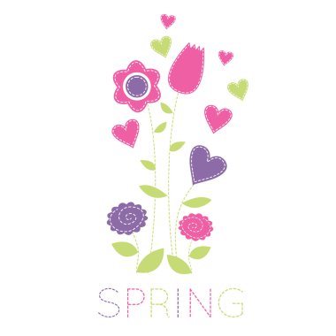 Bouquet of spring flowers in bright fresh colors. clipart