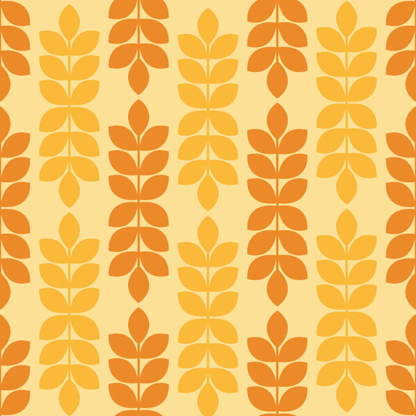 Векторный бесшовный рисунок с спелыми колосьями пшеницы
. 