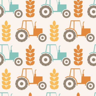 Vektör seamless modeli tarım konulu 
