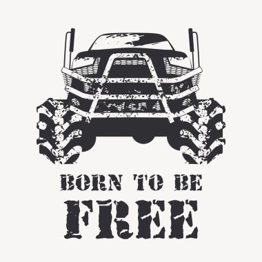 Siyah Offroad araç sıçramalarına çamur ile.