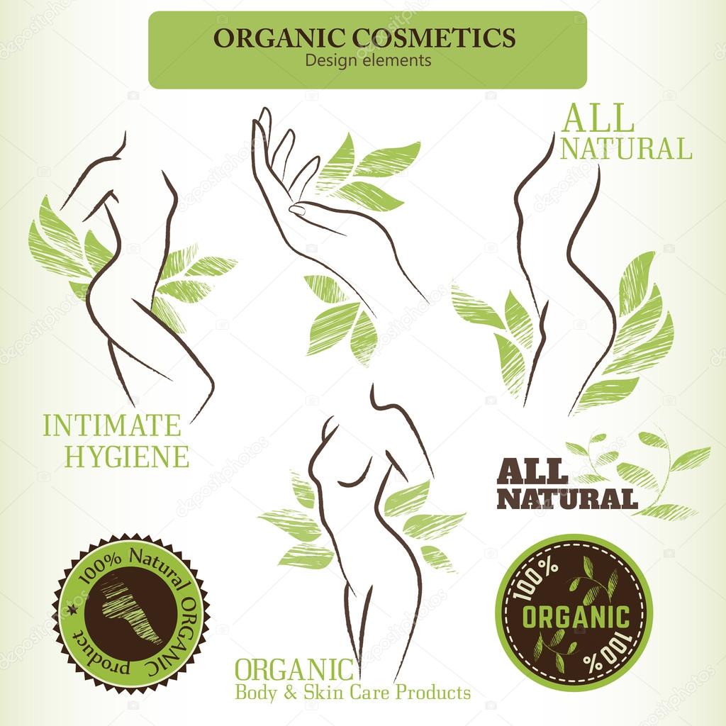 Set of natural organic cosmetics