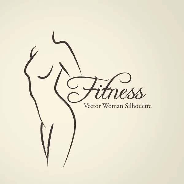 Elegant woman silhouette — Stock Vector