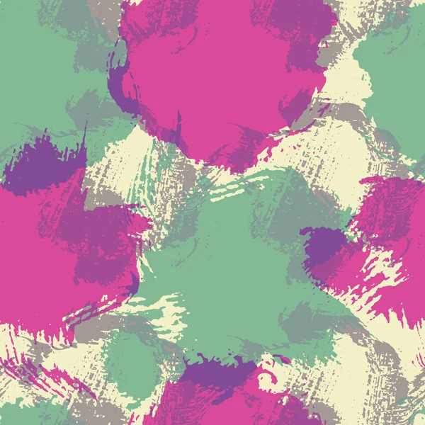 Абстрактный бесшовный рисунок с красочными пятнами и мазками — стоковый вектор