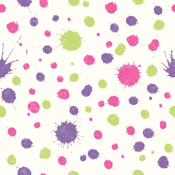 Abstract seamless pattern with bright colorful hand drawn blots — Stockový vektor